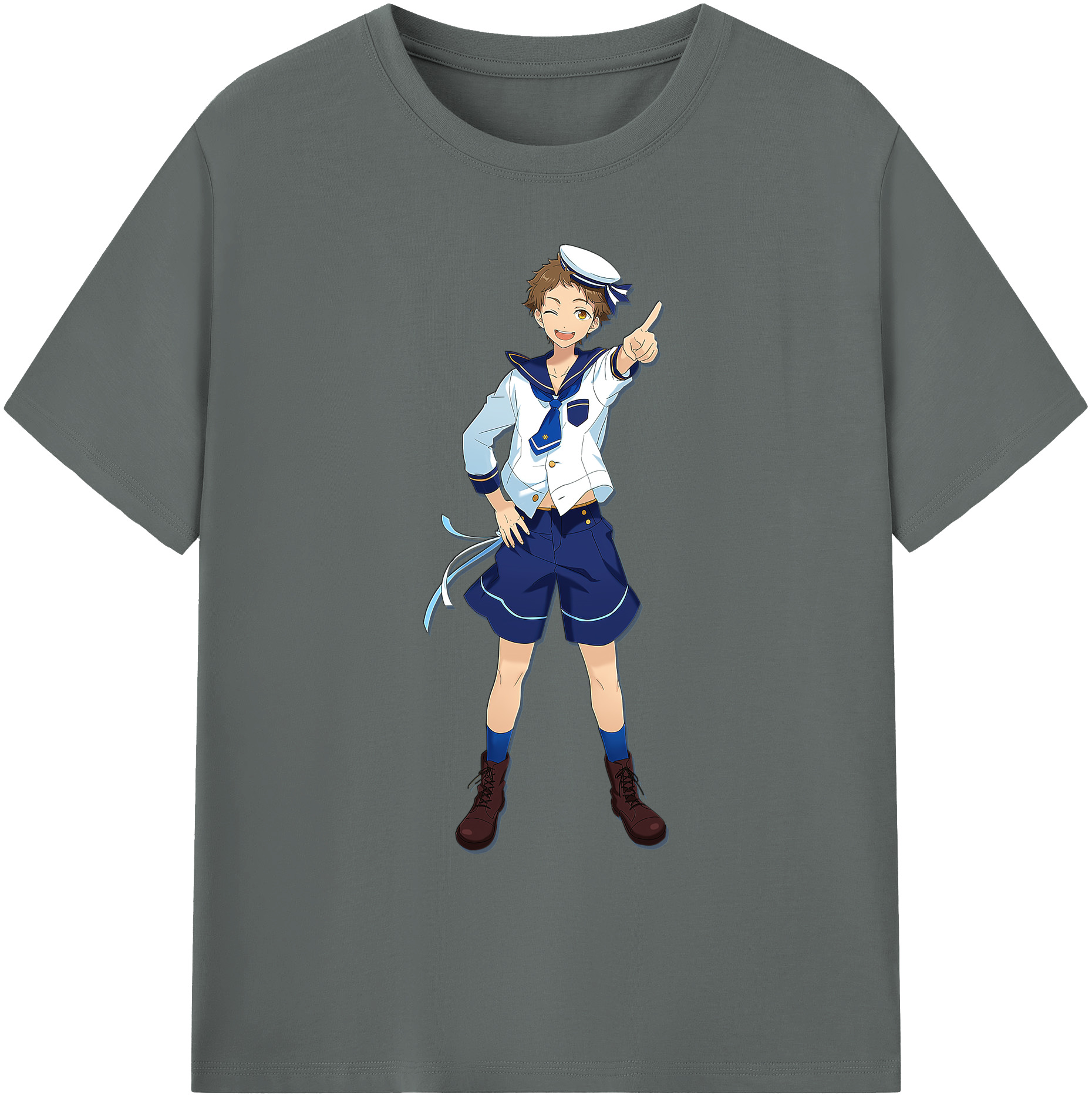 （画像用） あんさんぶるスターズ! Ensemble Stars 綿100％ メンズ半袖Tシャツ｜肌触りやわらか＆通気性